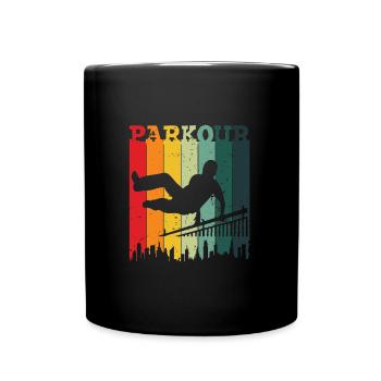 Parkour Freerunning Retro Cadeau Parkour Coureur - Mug uni - noir - Devant