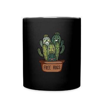 Free Hugs Cactus cadeau de cactus fête - Mug uni - noir - Devant