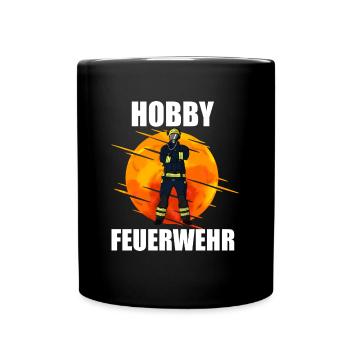Feuerwehr Freiwillige Feuerwehr Hobby Feuerwehr - Tasse einfarbig - Schwarz - Vorne