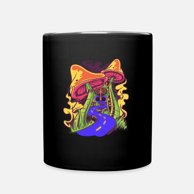 Magic Mushroom Hippie Psychedelic - Tasse einfarbig - Schwarz