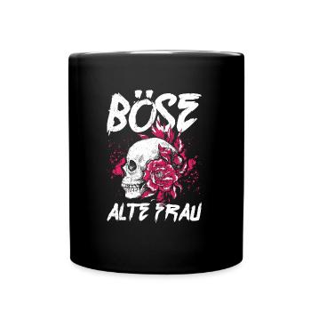 BÖSE ALTE FRAU - Tasse einfarbig - Schwarz - Vorne