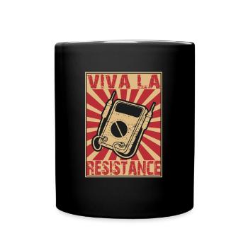 Elektronik Multimeter Viva La Widerstand Sprichwörter - Tasse einfarbig - Schwarz - Vorne