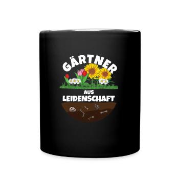 Gärtner - Tasse einfarbig - Schwarz - Vorne