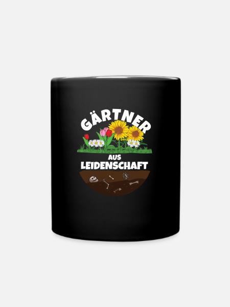 Gärtner - Tasse einfarbig - Schwarz