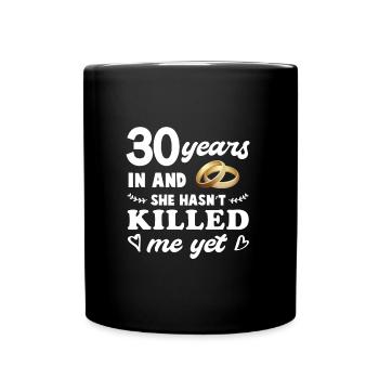Anniversaire de mariage Perles Cadeau de mariage 30 ans - Mug uni - noir - Devant