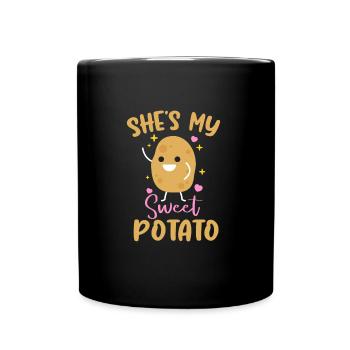 She’s My Sweet Potato I Yam funny thanksgiving - Mug uni - noir - Devant
