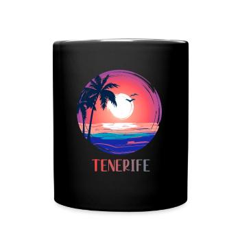 Teneriffa - Tasse einfarbig - Schwarz - Vorne