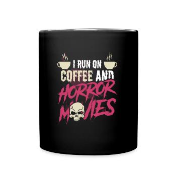 Lustiges Halloween Kaffee Designs - Tasse einfarbig - Schwarz - Vorne