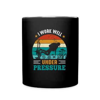 I Work Well Under Pressure Scuba Diving - Mug uni - noir - Devant