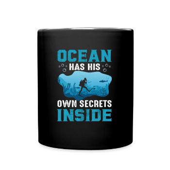 Ocean a ses propres secrets de plongée - Mug uni - noir - Devant