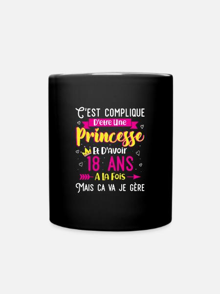 Femme 18e Anniversaire Fête Fille Cadeau Drôle 18 - Tasse einfarbig - Schwarz