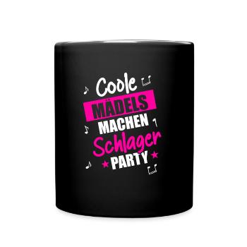 COOLE MÄDELS MACHEN SCHLAGER PARTY - Tasse einfarbig - Schwarz - Vorne