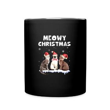 Chats Cadeau de Noël Chatons - Mug uni - noir - Devant