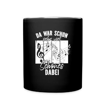 Chorleiter Dirigent Musiklehrer Musiker Retro Note - Tasse einfarbig - Schwarz - Vorne