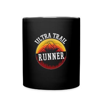 Ultra Trailrunner Marathon Laufen Athlet Sport - Tasse einfarbig - Schwarz - Vorne