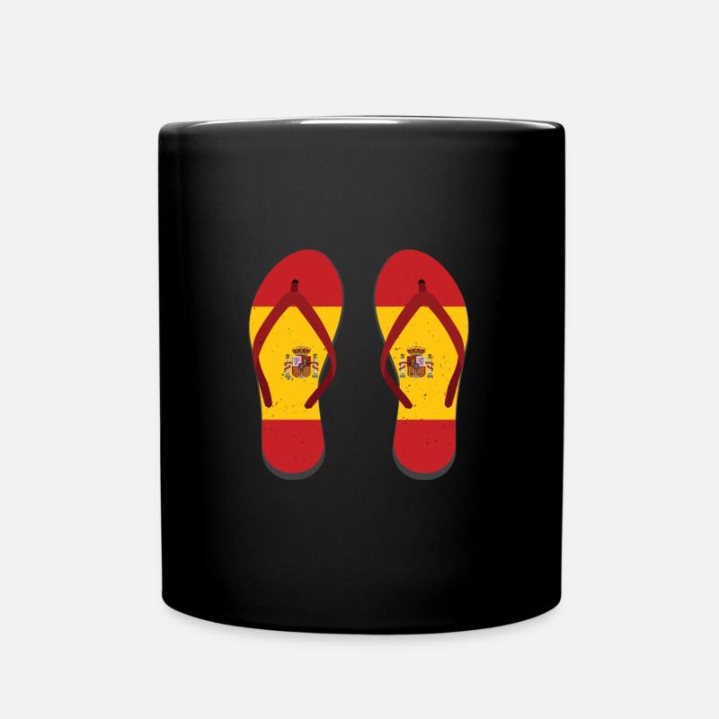 Espagne Drapeau Flipflop Espagnol Cadeau Espana - Mug uni - noir