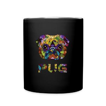 Pug Pug Dog Puppy Dog Owner Gift Dog Mom - Full Colour Mug - black - Front