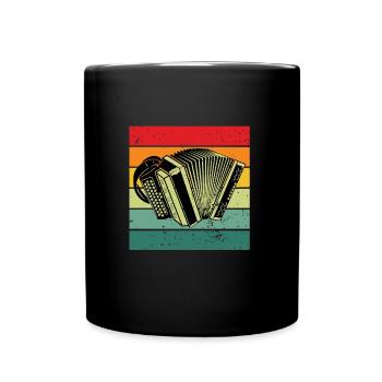 Akkordeon Akkordeonspieler Geschenk Akkordeonist - Tasse einfarbig - Schwarz - Vorne