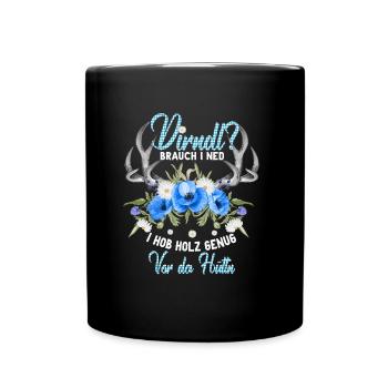 Dirndl Bois Assez Wiesn Bois Costume Traditionnel Chemise - Mug uni - noir - Devant
