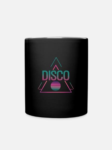 Disco Tänzer Retro Dance 80er 90er Lustiges DJ - Tasse einfarbig - Schwarz