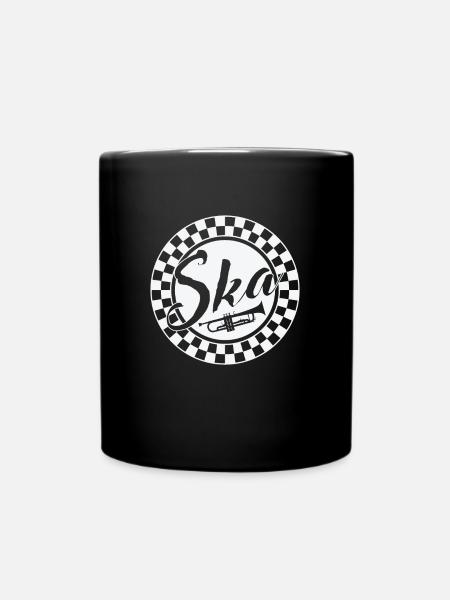 Ska Music Trumpet Swing Jazz Music Style - Full Colour Mug - black