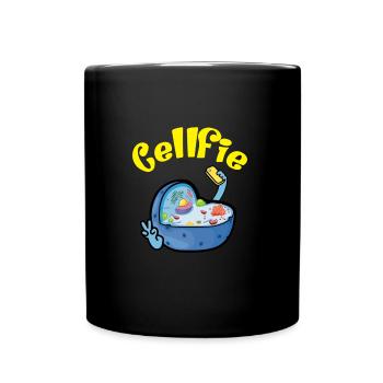 Cellfie Zelle Biologie Witz Selfie Biologen - Tasse einfarbig - Schwarz - Vorne