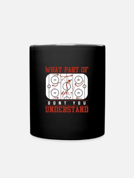 Eishockey Taktik Coach Lustig Geschenk Ice Hockey - Tasse einfarbig - Schwarz
