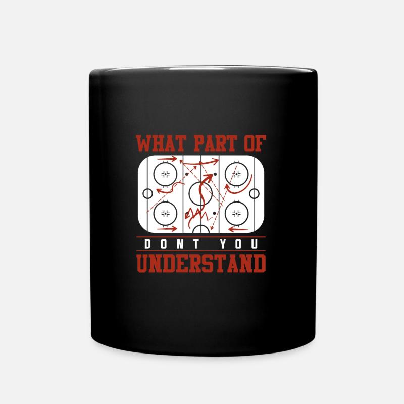 Eishockey Taktik Coach Lustig Geschenk Ice Hockey - Tasse einfarbig - Schwarz