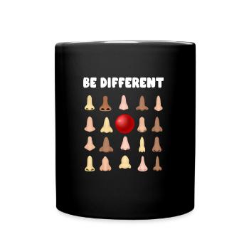 Be Anders Jeck Red Nose Carnival Clown Nose - Full Colour Mug - black - Front