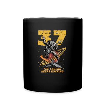 37. Geburtstag 37 Jahre - Tasse einfarbig - Schwarz - Vorne