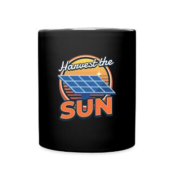 Harvest The Sun Solar Photovoltaik Sonne - Tasse einfarbig - Schwarz - Vorne