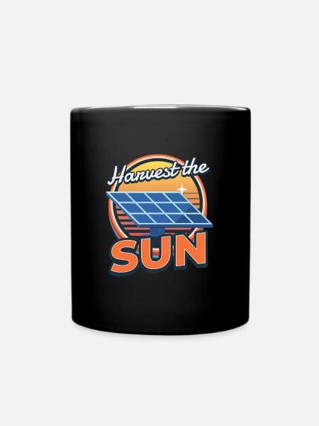 Harvest The Sun Solar Photovoltaik Sonne - Tasse einfarbig - Schwarz