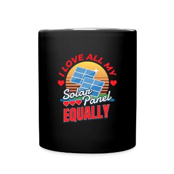 J’adore mon panneau solaire solaire - Mug uni - noir - Devant