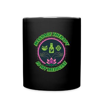 Massage Therapy Physiotherapist Masseur - Full Colour Mug - black - Front