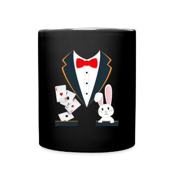 Zauberer Kostüm Zauberer - Tasse einfarbig - Schwarz - Vorne