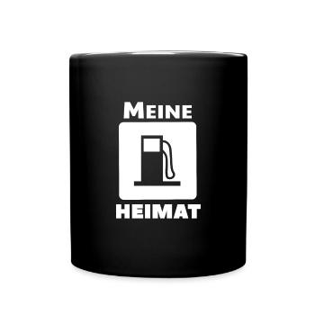 Benzinpreis Autofahrer Tankstelle Benzin Tankwart - Tasse einfarbig - Schwarz - Vorne
