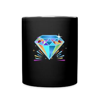 Diamond Gemstone Jewelry - Full Colour Mug - black - Front
