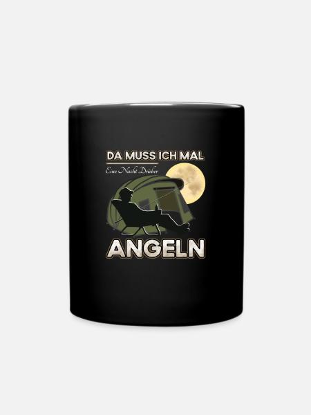 Nachtangeln - Tasse einfarbig - Schwarz