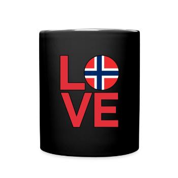 Norwegen - Tasse einfarbig - Schwarz - Vorne