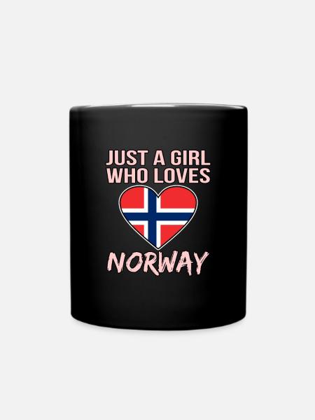 Norwegen - Tasse einfarbig - Schwarz