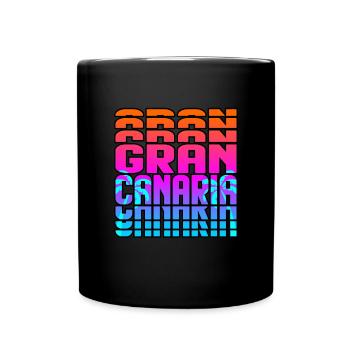 Gran Canaria - Tasse einfarbig - Schwarz - Vorne