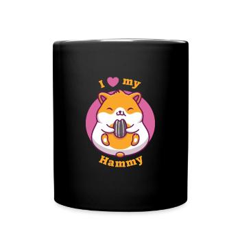 J’aime mon hamster Hammy - Mug uni - noir - Devant