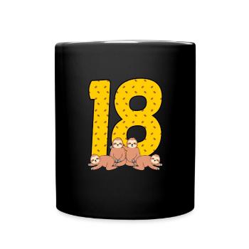 18th birthday - Full Colour Mug - black - Front
