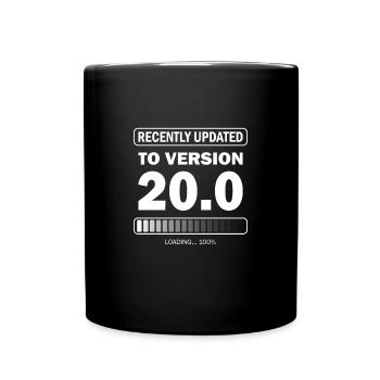 recently updated to version 20 - Gamer Birthday - Full Colour Mug - black - Front