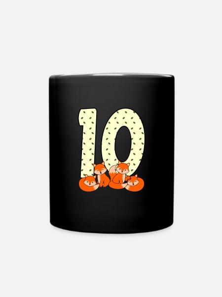 10th birthday - Full Colour Mug - black