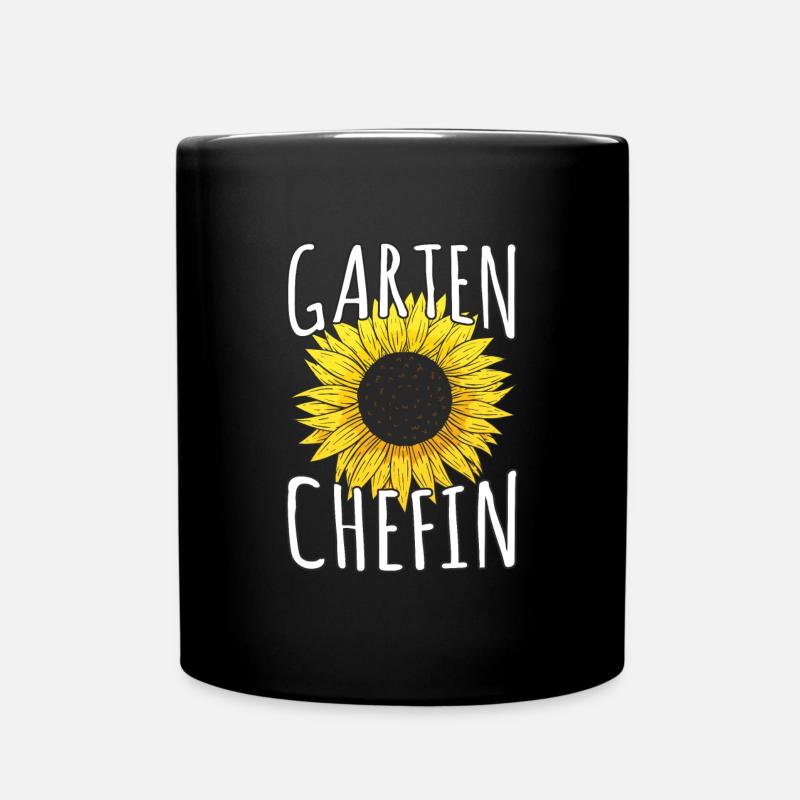 Garten Chefin - Tasse einfarbig - Schwarz