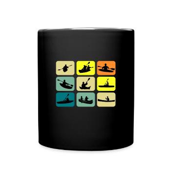 Canoe Gets Me Retro Paddle Together Canoe Paddle - Full Colour Mug - black - Front