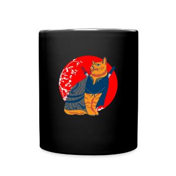 Samurai Japan Fighter Japanese Art - Full Colour Mug - black - Front