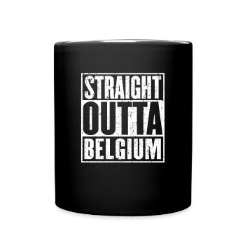 Straight Outta Belgique Vintage - Mug uni - noir - Devant
