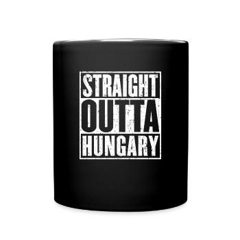 Straight Outta Hongrie Millésime - Mug uni - noir - Devant